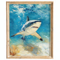 Sunlit Shark animal art print framed