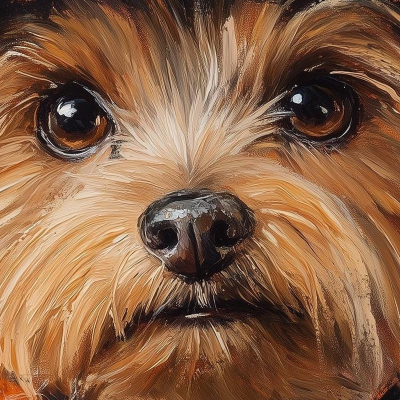 Terrier Witch Costume Halloween art print close-up detail