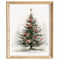 Sketch Tree Christmas art print framed