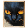 Amber Eyed Cat animal art print framed
