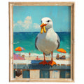 Seagull Fries animal art print framed