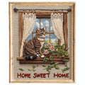 Tabby Window animal art print framed