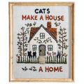 Cats House Home animal art print framed