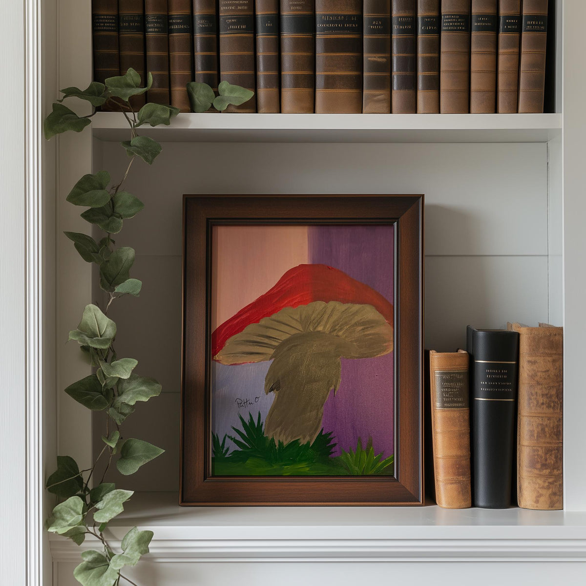 Red Mushroom original painting by Pattie Overcash