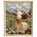 Farm Goat animal art print framed