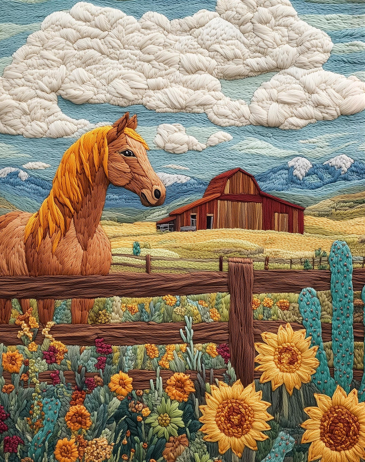Ranch Horse animal art print unframed, signed by Pattie Overcash