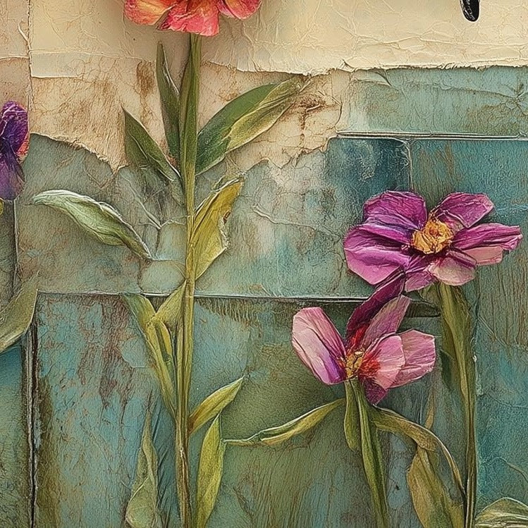 Purple Butterfly animal art print close-up detail