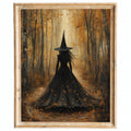 Forest Path Witch Halloween art print framed