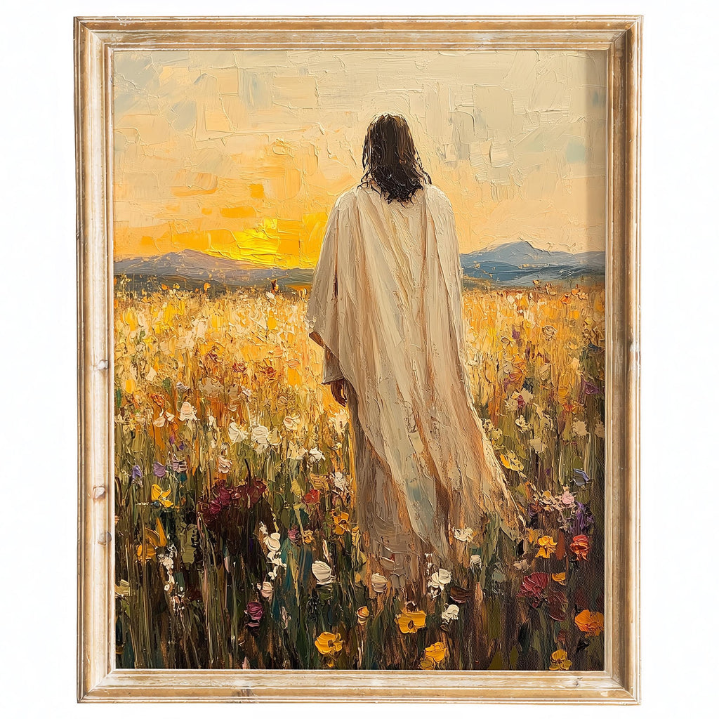 Jesus Meadow faith art print framed