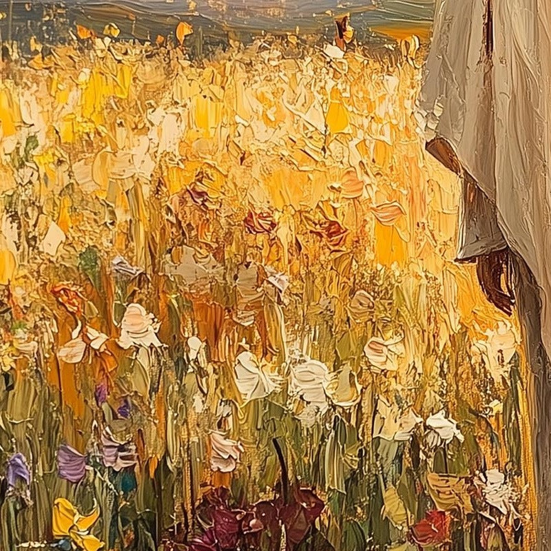 Jesus Meadow faith art print close-up detail