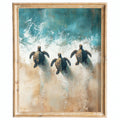 Baby Sea Turtles animal art print framed