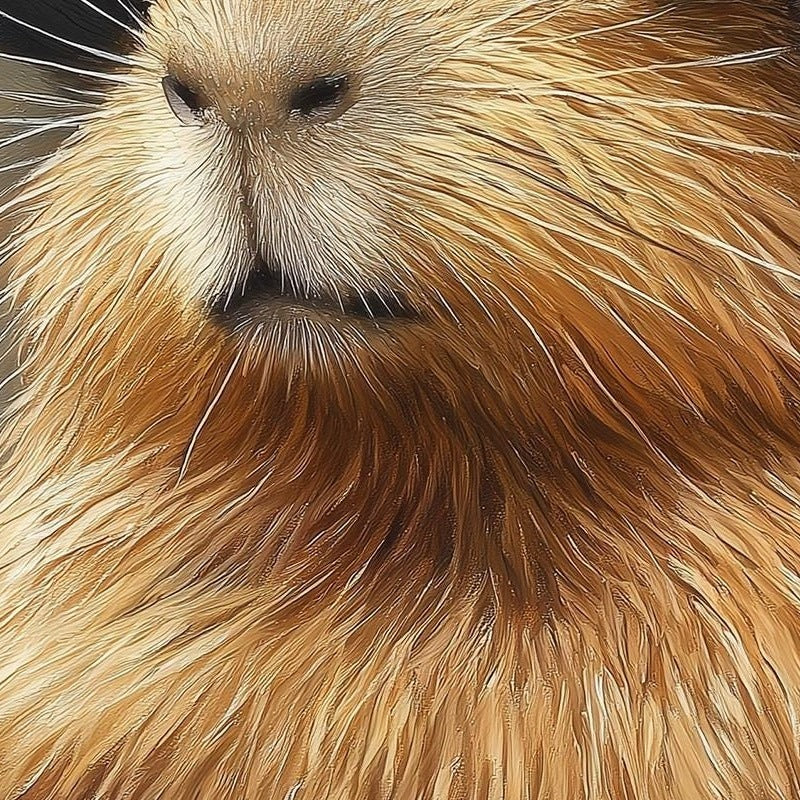 Capybara Witch Halloween art print close-up detail