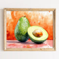 Avocado kitchen art print framed