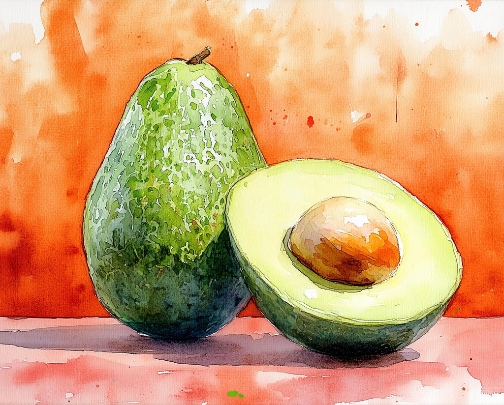 Avocado kitchen art print unframed, signed by Pattie Overcash
