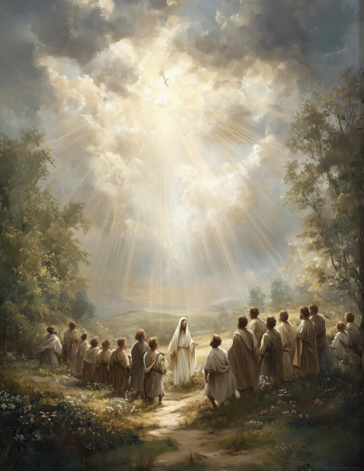 Ascension faith art print unframed, signed by Pattie Overcash