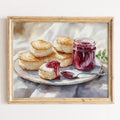Biscuits Jam kitchen art print framed