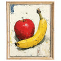 Apple and Banana kitchen art print framed