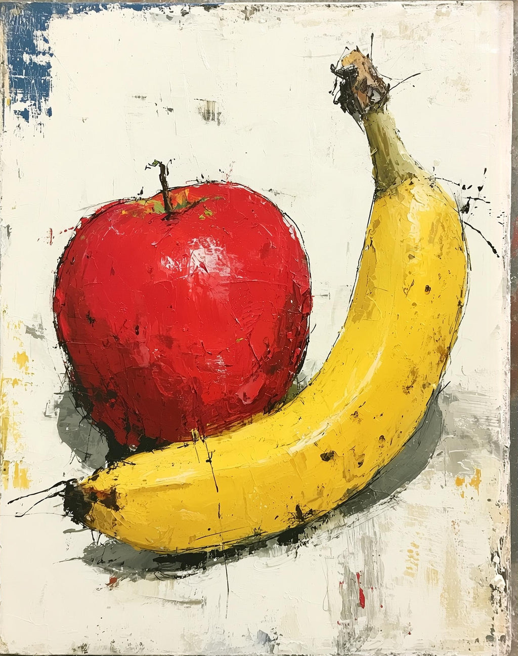 Apple and Banana kitchen art print unframed, signed by Pattie Overcash