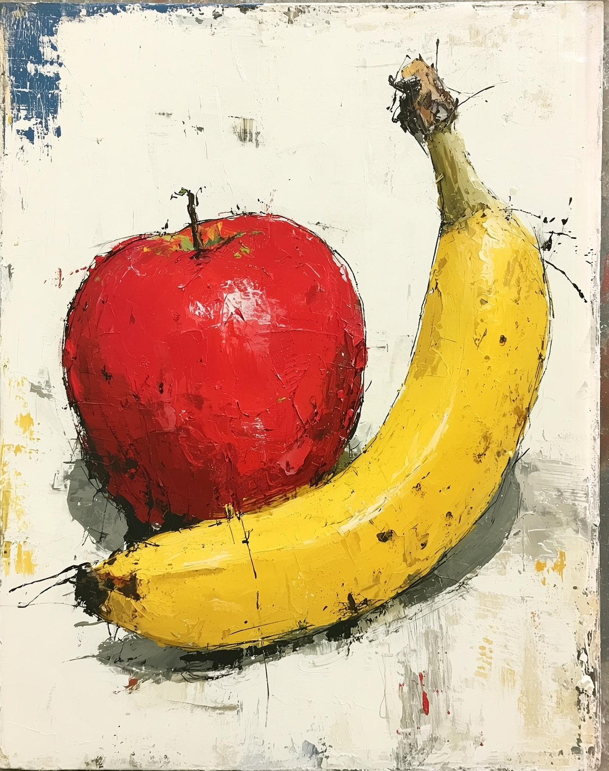 Apple and Banana kitchen art print unframed, signed by Pattie Overcash