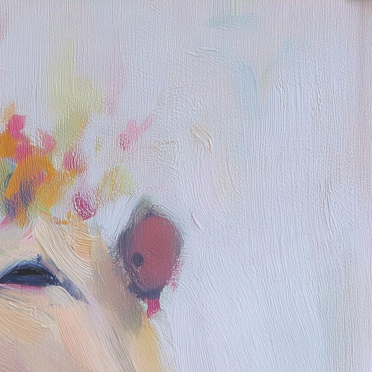 Capybara Flowers animal art print close-up detail