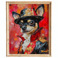 Chihuahua Uniform animal art print framed
