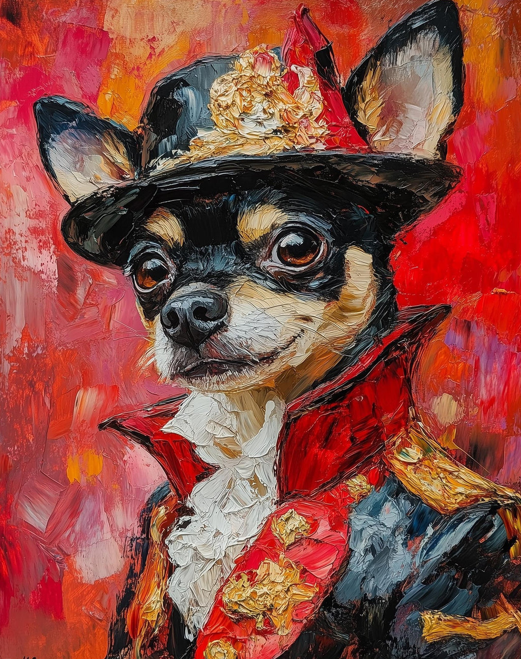 Chihuahua Uniform animal art print unframed, signed by Pattie Overcash