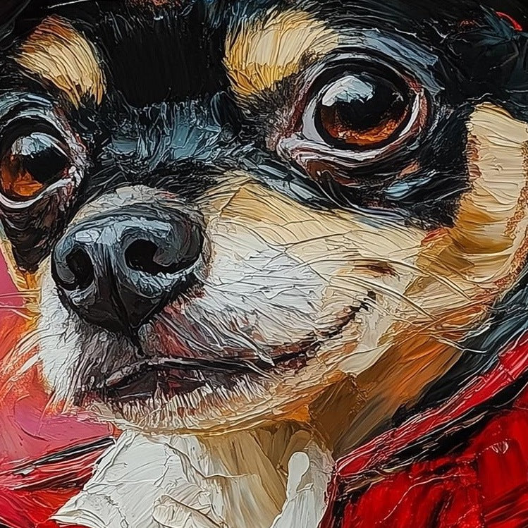 Chihuahua Uniform animal art print close-up detail