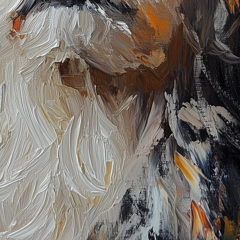 Witch Hat Dog Halloween art print close-up detail