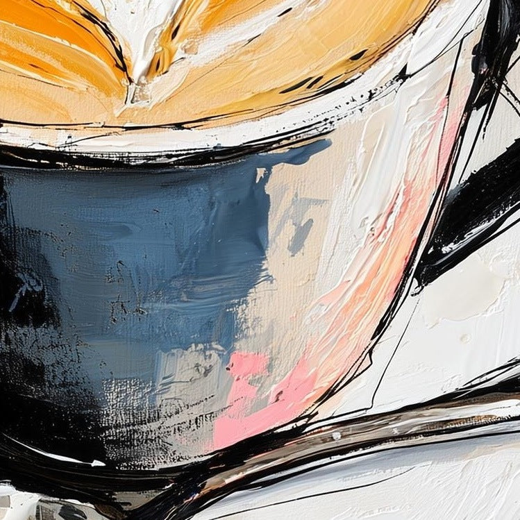 Heart Latte kitchen art print close-up detail