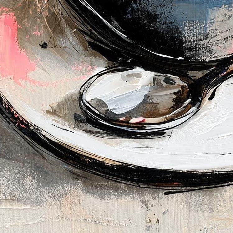 Heart Latte kitchen art print close-up detail