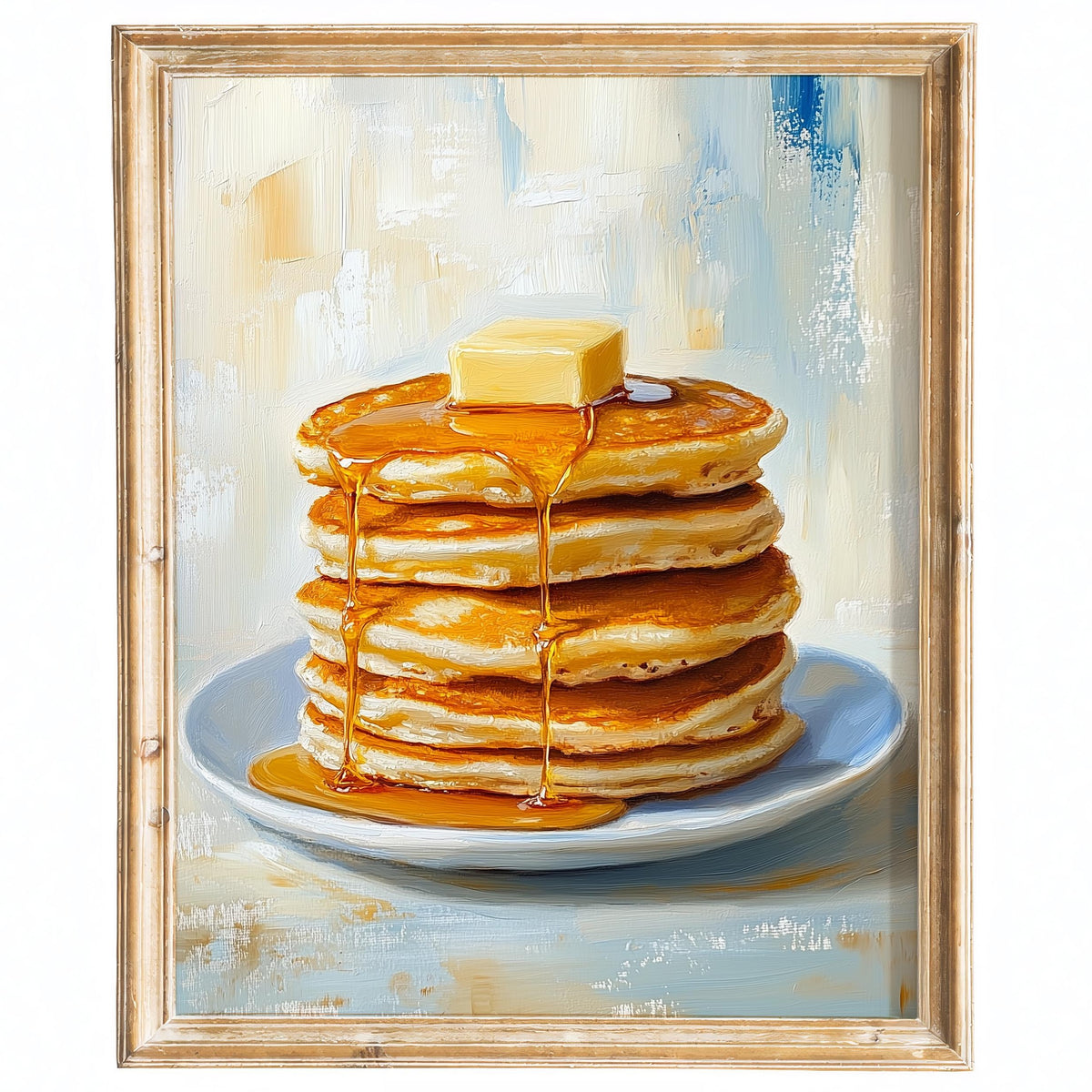 Pancake Stack kitchen art print framed