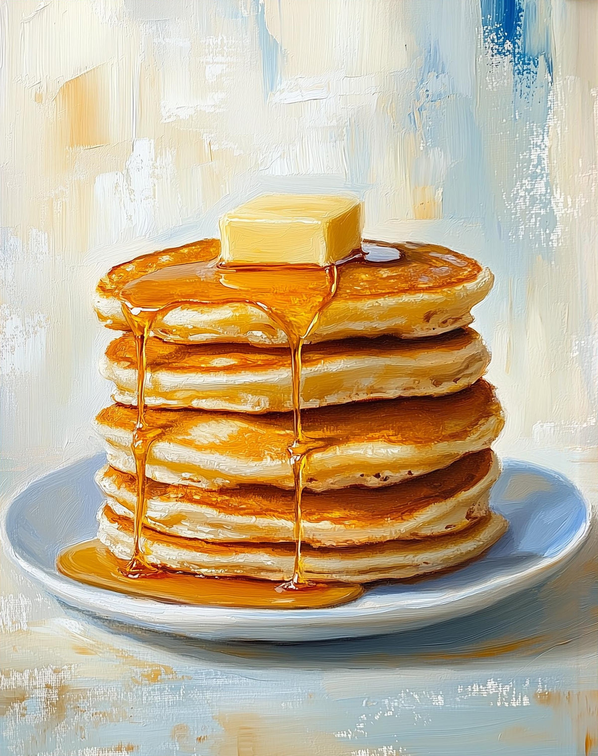 Pancake Stack kitchen art print unframed, signed by Pattie Overcash