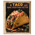 Taco Quote kitchen art print framed