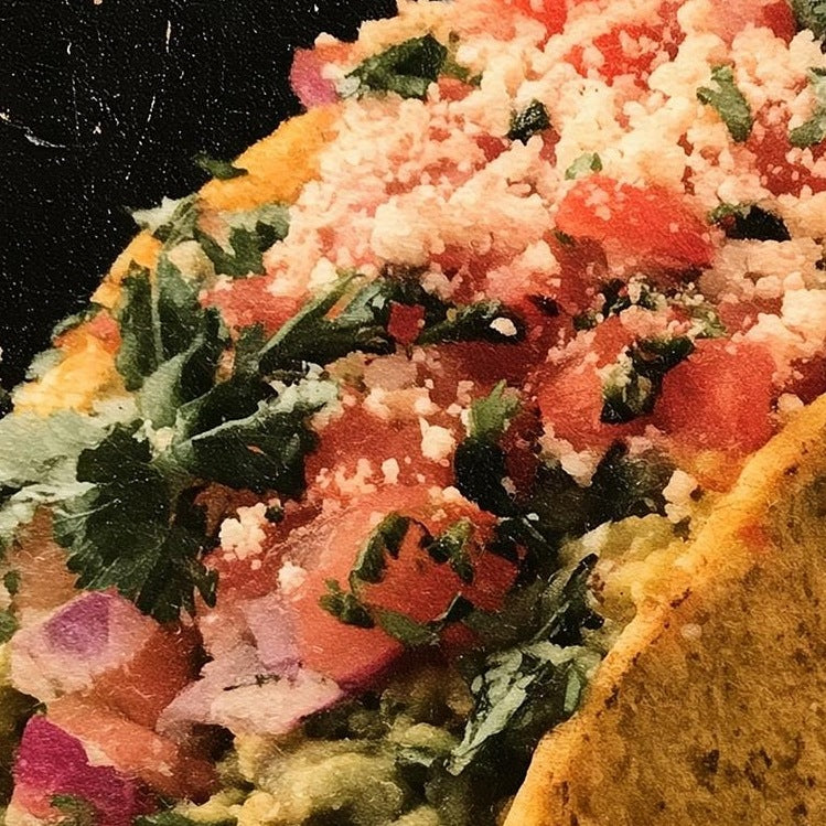 Taco Quote kitchen art print close-up detail