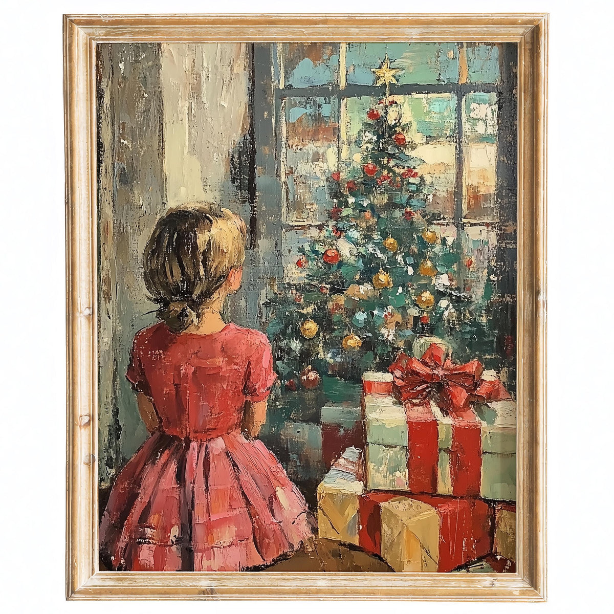 Christmas Morning Christmas art print framed
