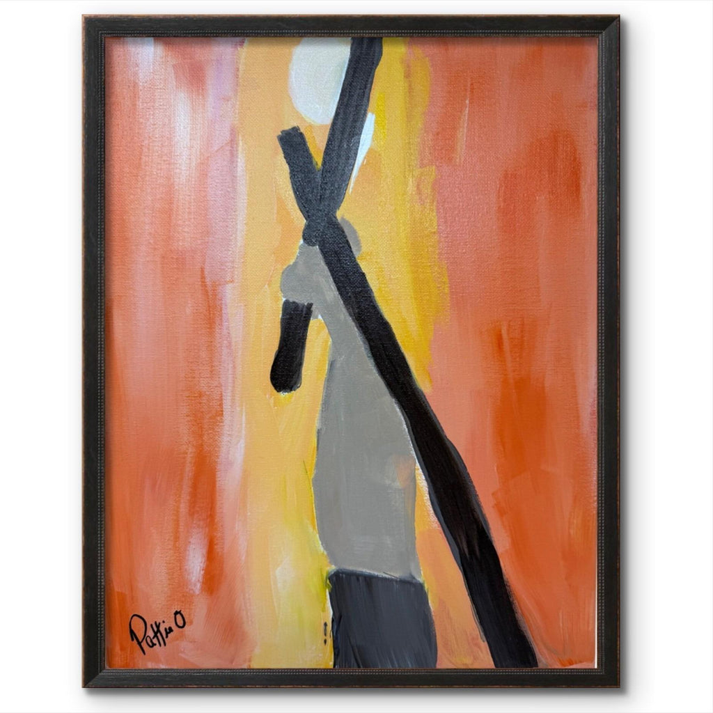 Jesus Carrying the Cross original painting by Pattie Overcash
