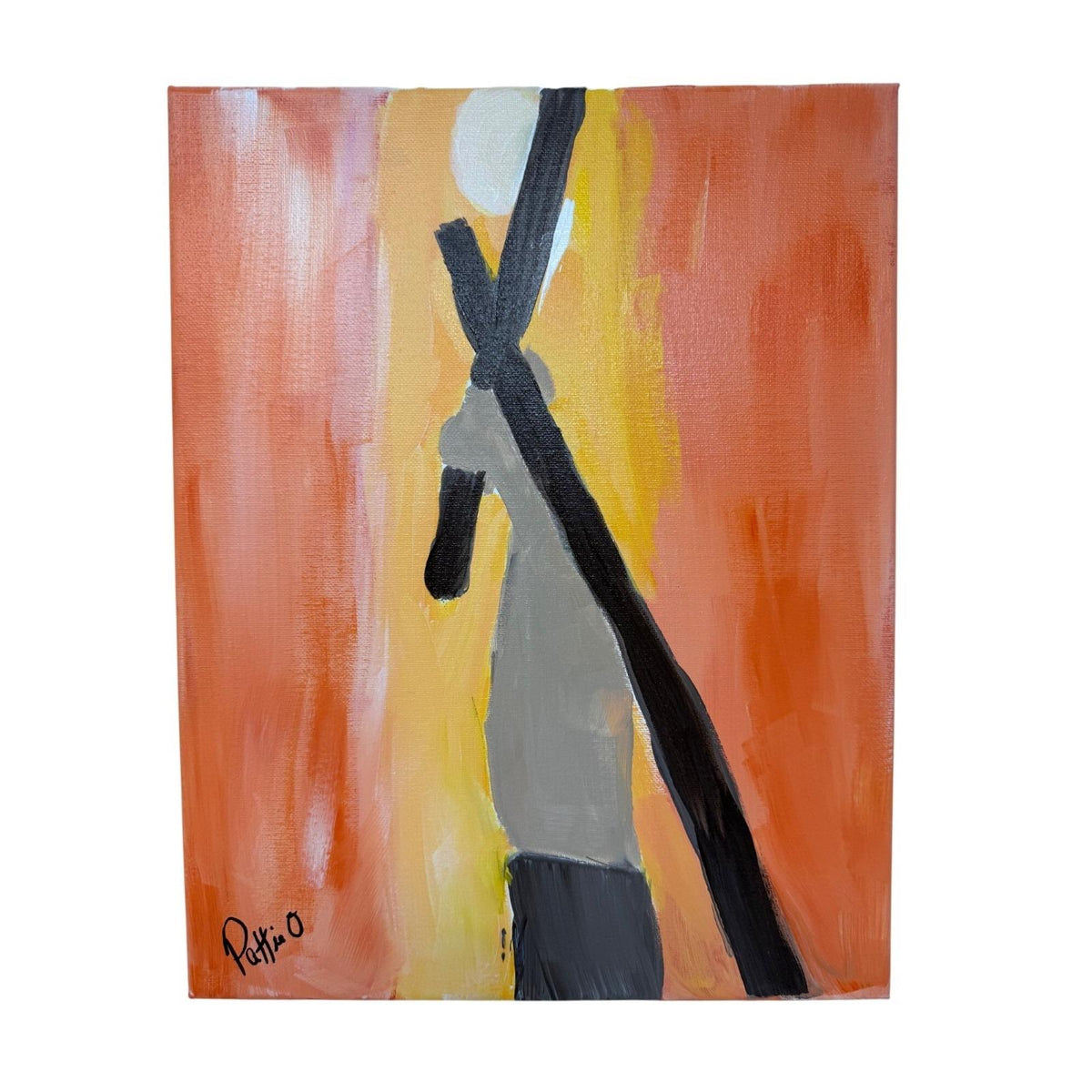Jesus Carrying the Cross original painting by Pattie Overcash