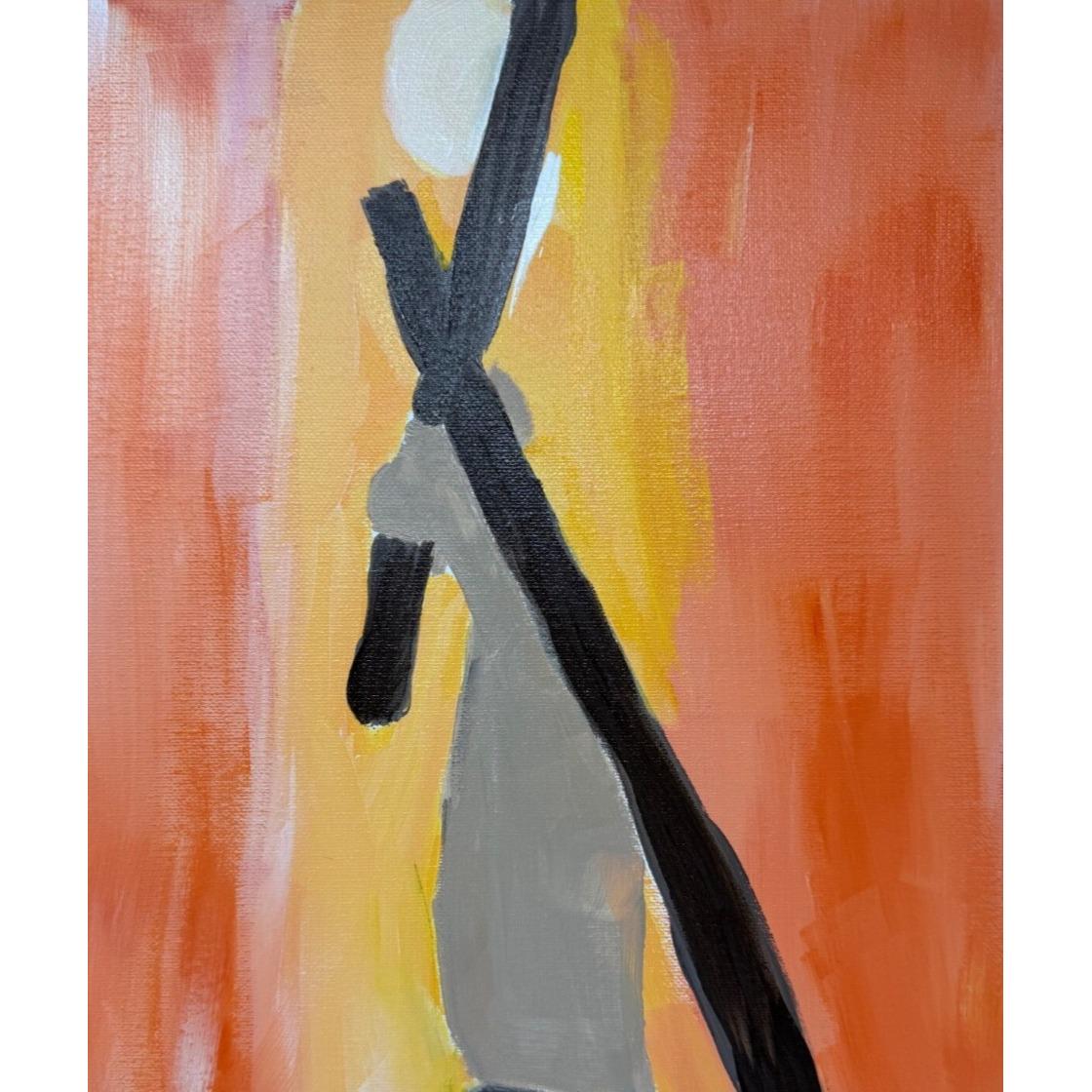 Jesus Carrying the Cross original painting by Pattie Overcash