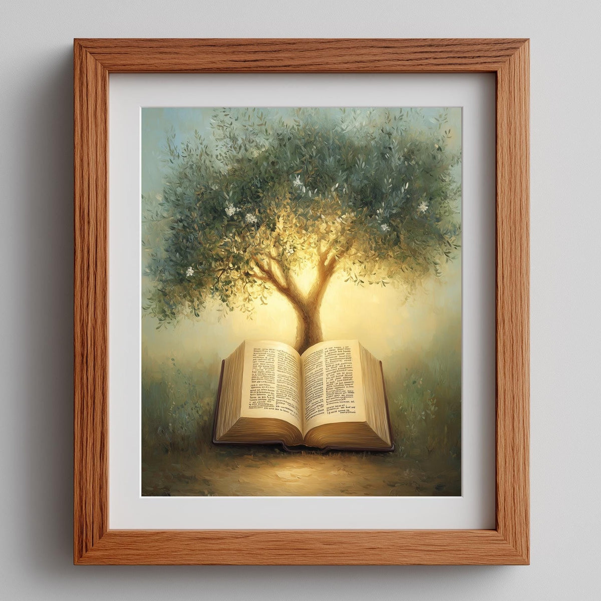 Bible Olive Tree faith art print framed