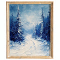 Forest Path winter art print framed