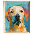 Yellow Labrador animal art print framed