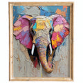 Abstract Elephant animal art print framed