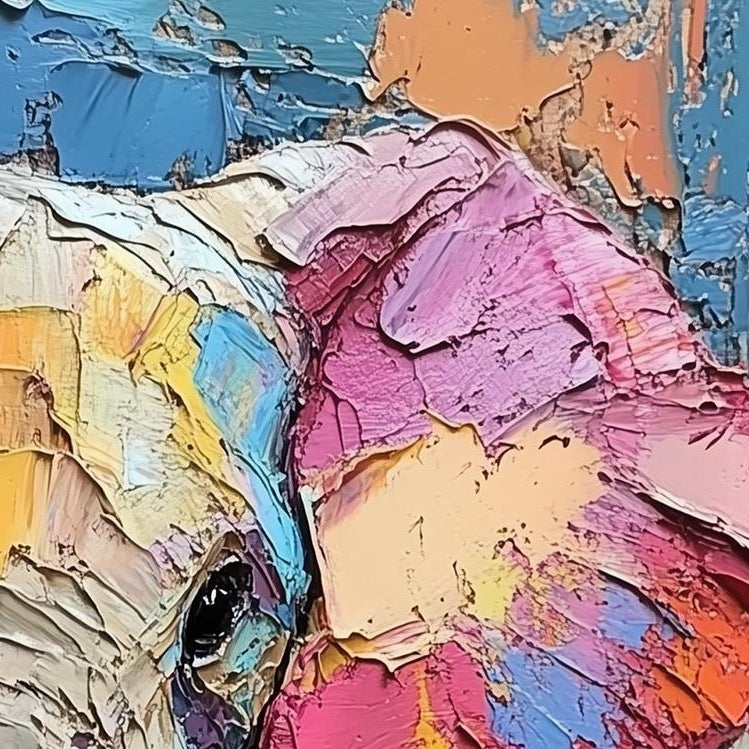 Abstract Elephant animal art print close-up detail