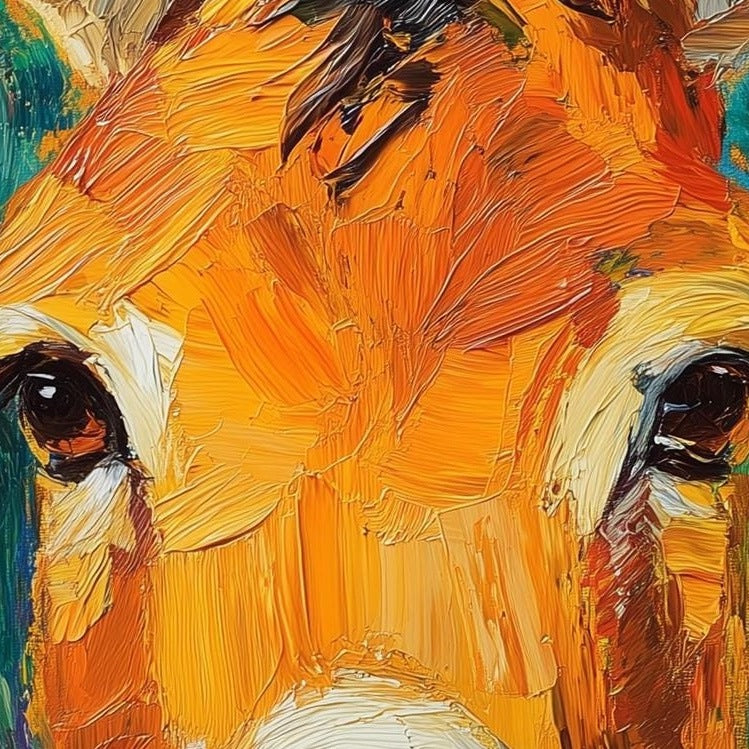 Donkey Portrait animal art print close-up detail