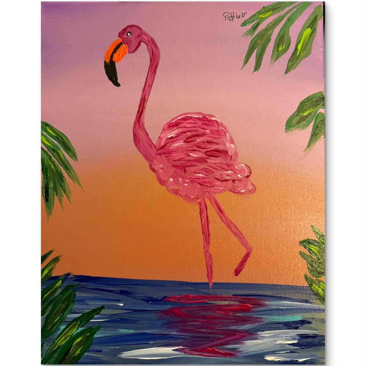 Sunset Strut original painting by Pattie Overcash