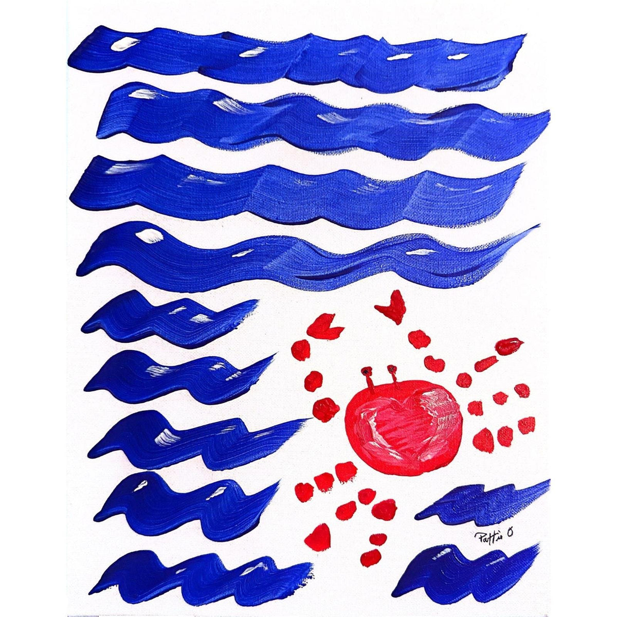 The Lovesick Crab original painting by Pattie Overcash