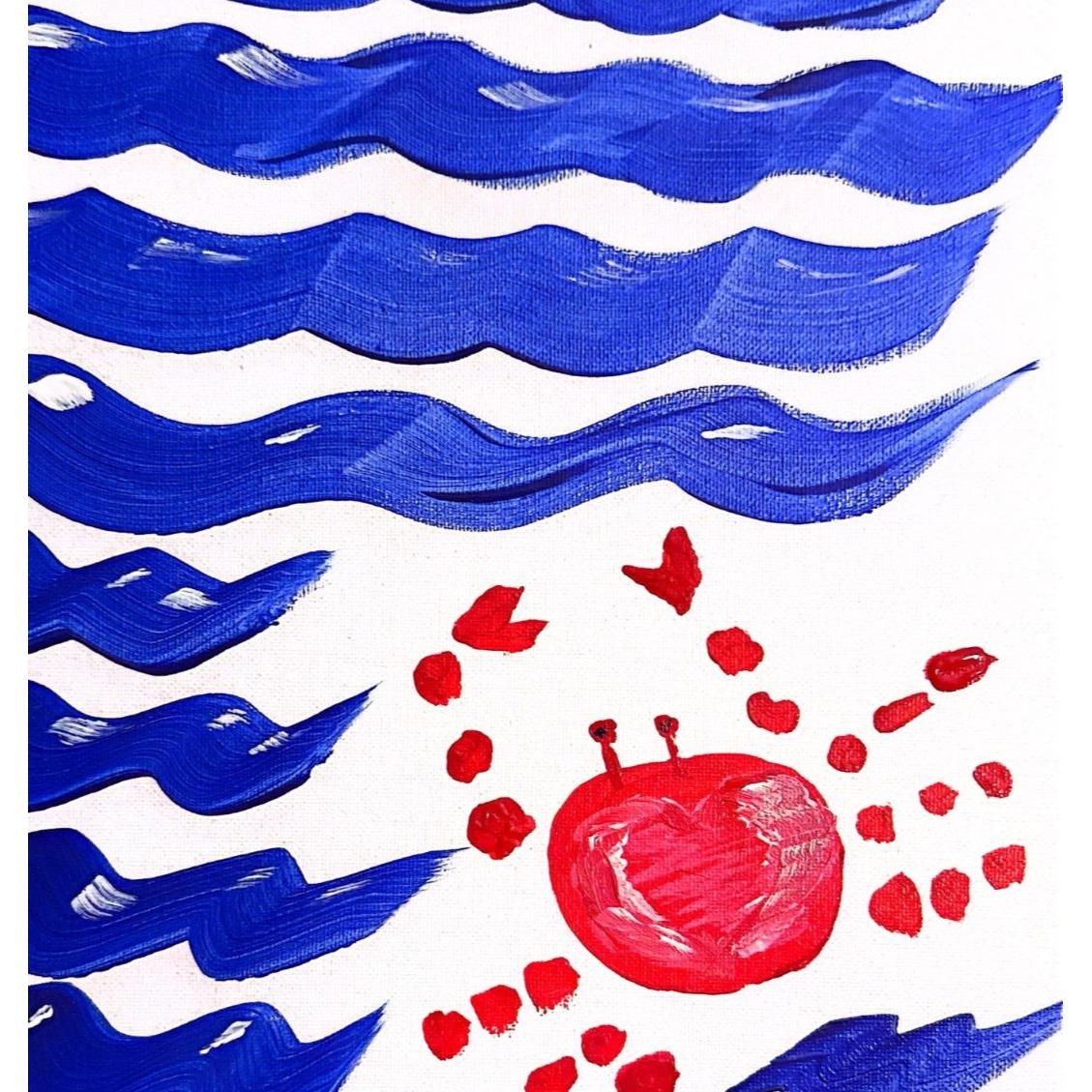 The Lovesick Crab original painting by Pattie Overcash
