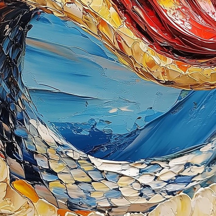 Bold Snake animal art print close-up detail