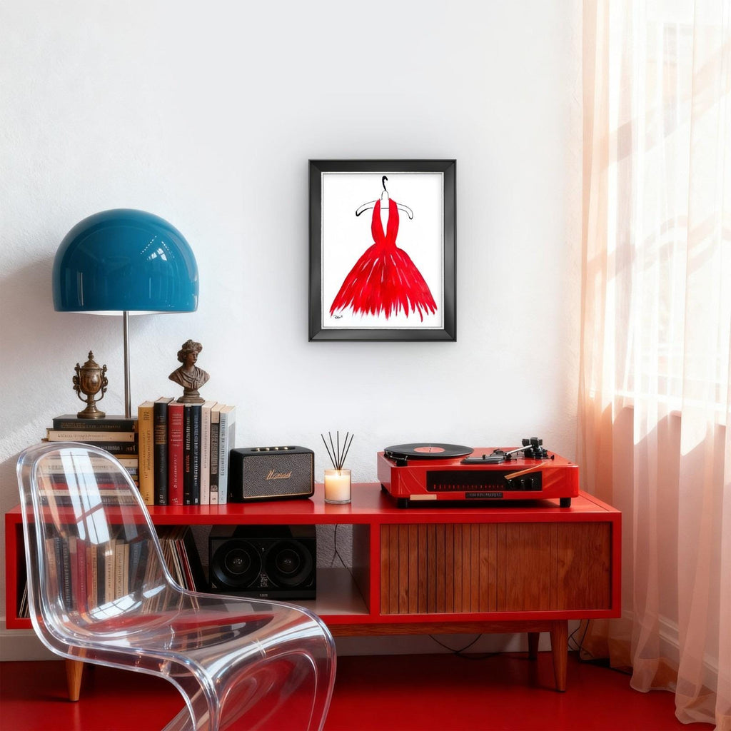 She Wore Red original painting by Pattie Overcash