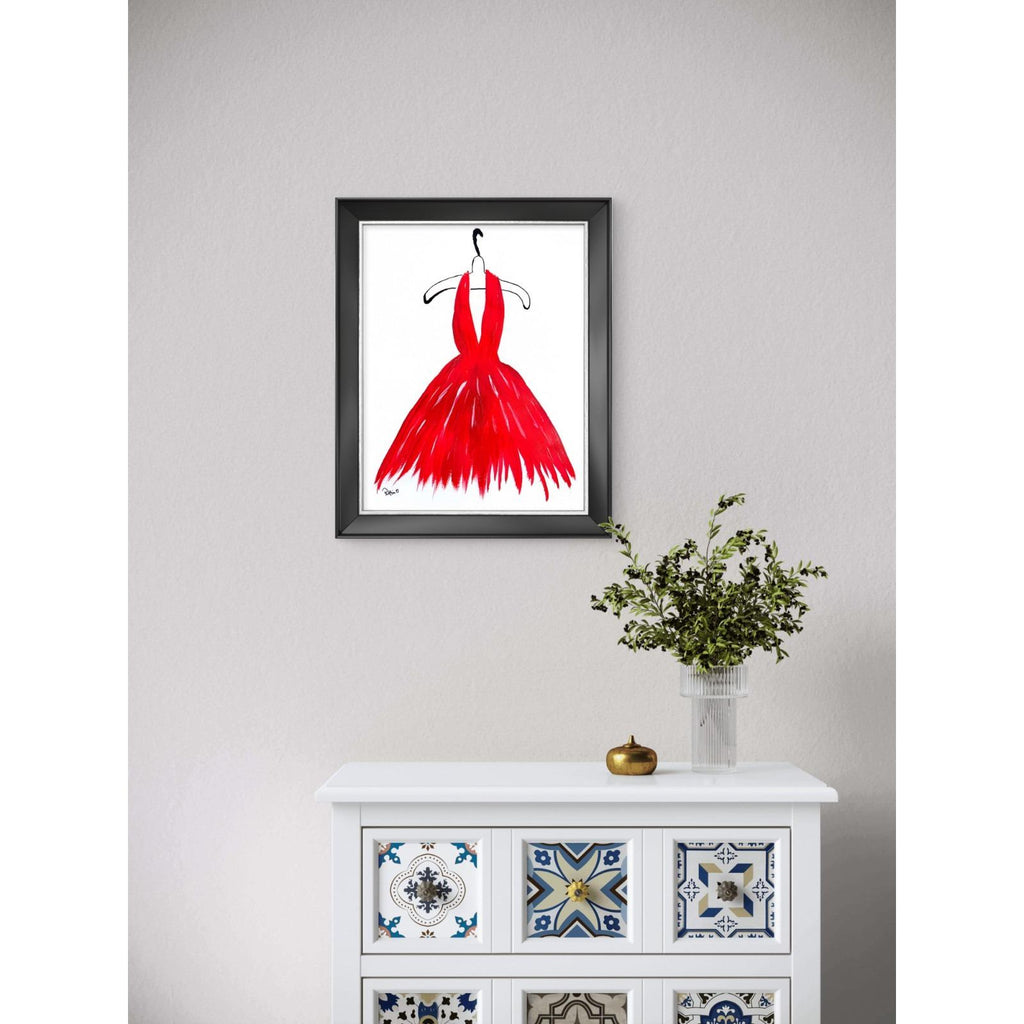 She Wore Red original painting by Pattie Overcash